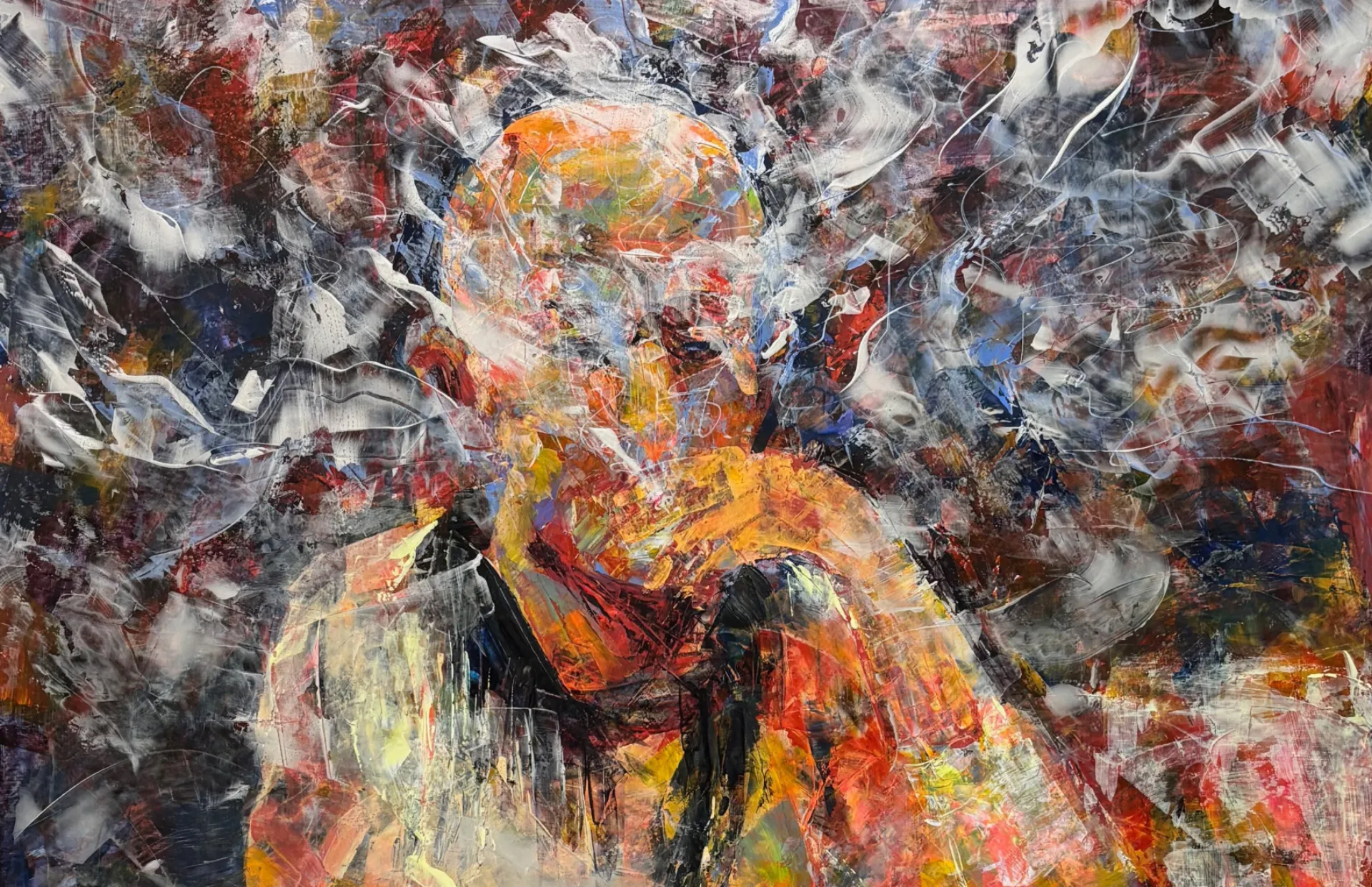 Artist Self-Portrait - Through the Smoke